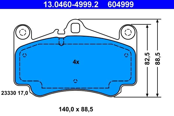 Гальмівні колодки ATE 13046049992 ціна, від 71.06 USD
