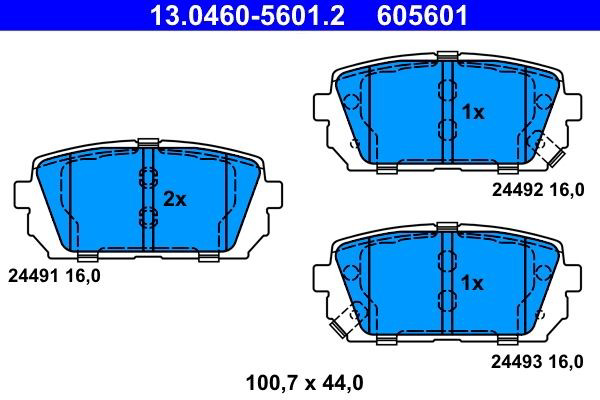 Задні гальмівні колодки ATE 13046056012 ціна, від 17.27 USD