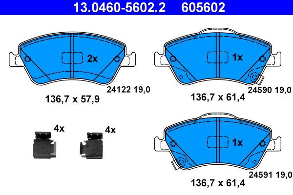 Гальмівні колодки ATE 13046056022 ціна, від 24.66 USD