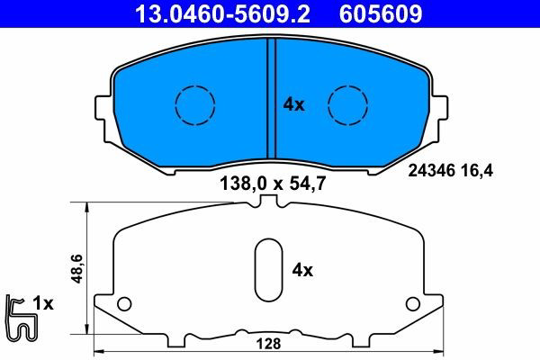 Гальмівні колодки ATE 13046056092 ціна, від 26.55 USD