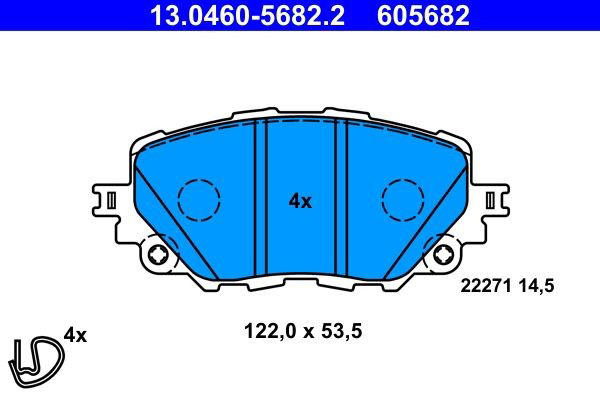 Гальмівні колодки ATE 13046056822 ціна, від 41.15 USD