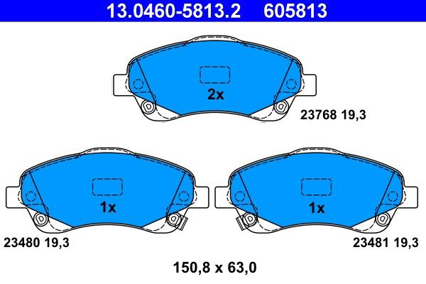 Гальмівні колодки ATE 13046058132 ціна, від 26.61 USD
