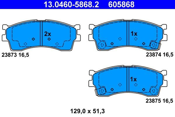 Гальмівні колодки ATE 13046058682 ціна, від 17.46 USD
