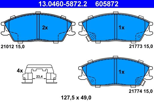 Гальмівні колодки ATE 13046058722 ціна, від 15.95 USD