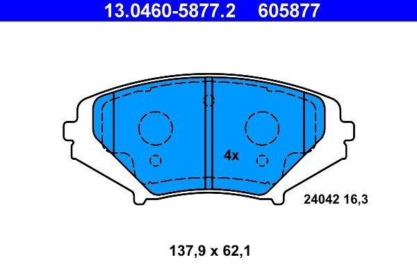 Гальмівні колодки ATE 13046058772 ціна, від 34.35 USD