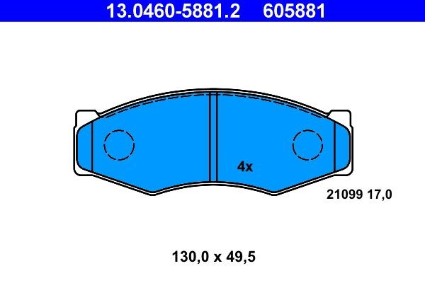 Гальмівні колодки ATE 13046058812 ціна, від 14.82 USD
