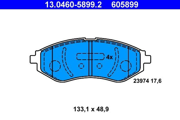 Гальмівні колодки ATE 13046058992 ціна, від 14.82 USD