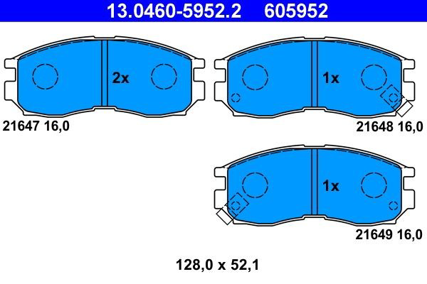 Гальмівні колодки ATE 13046059522 ціна, від 18.98 USD