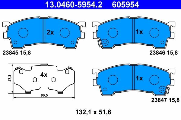 Гальмівні колодки ATE 13046059542 ціна, від 15.75 USD
