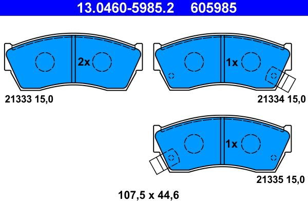 Гальмівні колодки ATE 13046059852 ціна, від 15.19 USD