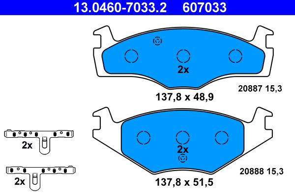 Гальмівні колодки ATE 13046070332 ціна, від 12.47 USD