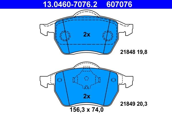 Гальмівні колодки ATE 13046070762 ціна, від 26.00 USD