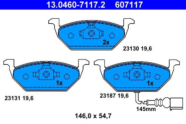 Гальмівні колодки ATE 13046071172 ціна, від 26.43 USD
