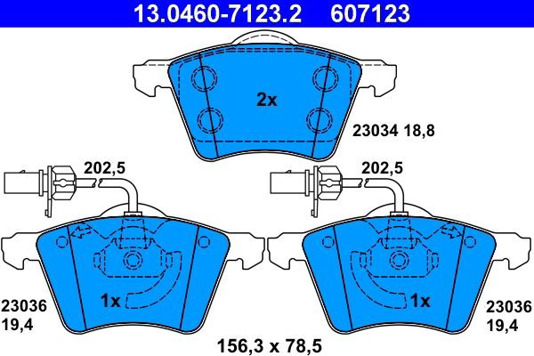 Гальмівні колодки ATE 13046071232 ціна, від 21.62 USD