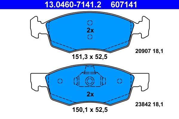 Гальмівні колодки ATE 13046071412 ціна, від 18.95 USD