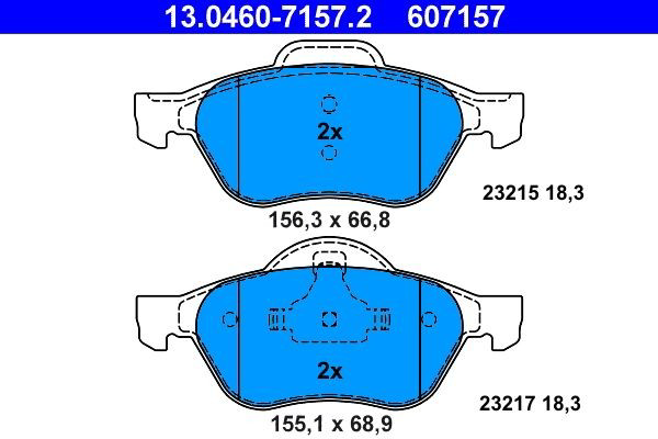 Гальмівні колодки ATE 13046071572 ціна, від 23.22 USD