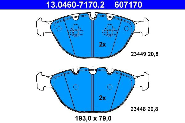 Гальмівні колодки ATE 13046071702 ціна, від 54.22 USD