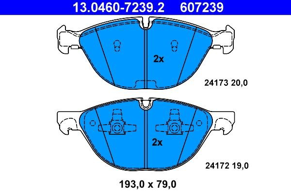 Гальмівні колодки ATE 13046072392 ціна, від 111.75 USD