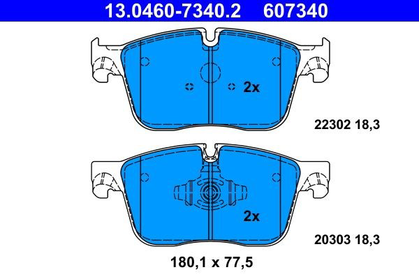 Гальмівні колодки ATE 13046073402 ціна, від 113.95 USD