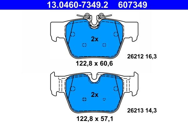 Задні гальмівні колодки ATE 13046073492 ціна, від 93.29 USD