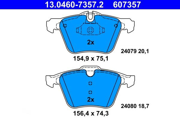 Гальмівні колодки ATE 13046073572 ціна, від 59.96 USD