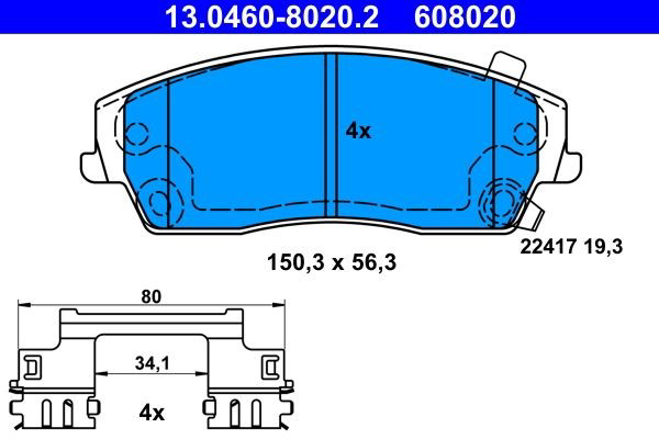Гальмівні колодки ATE 13046080202 ціна, від 30.40 USD