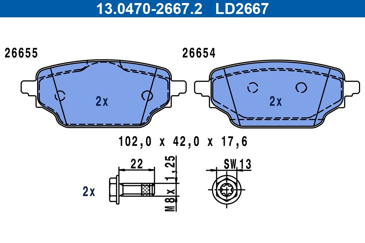 440600498R Renault (RVI) Колодки гальмівні задні, дискові