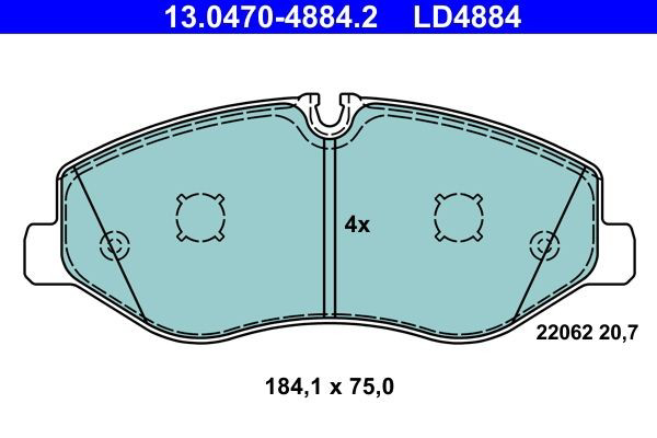 Гальмівні колодки ATE 13047048842 ціна, від 65.83 USD