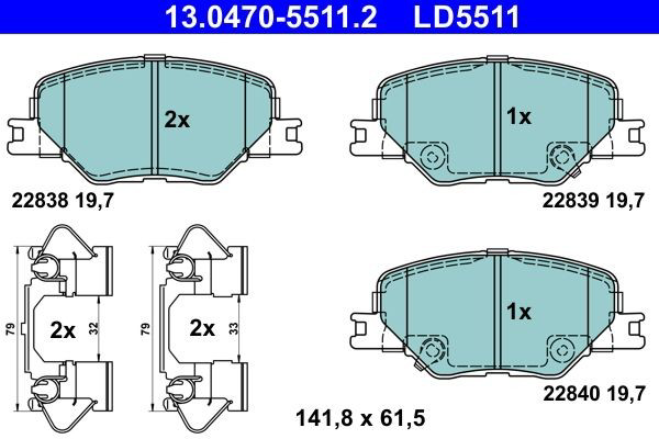 Гальмівні колодки ATE 13047055112 ціна, від 56.96 USD