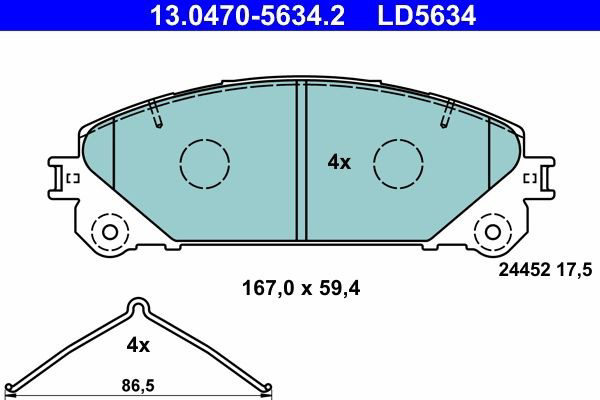 Гальмівні колодки ATE 13047056342 ціна, від 35.52 USD