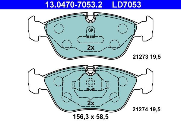 Гальмівні колодки ATE 13047070532 ціна, від 27.97 USD