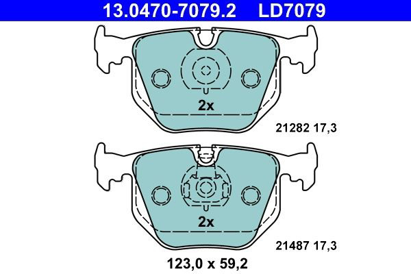 Задні гальмівні колодки ATE 13047070792 ціна, від 29.22 USD