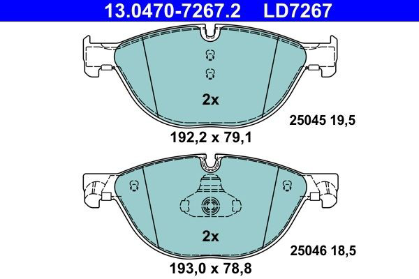 Гальмівні колодки ATE 13047072672 ціна, від 174.52 USD