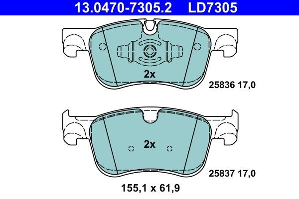Гальмівні колодки ATE 13047073052 ціна, від 37.28 USD