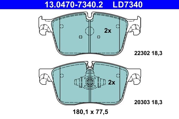 Гальмівні колодки Land Rover LR150620 ціна, від 58.34 USD