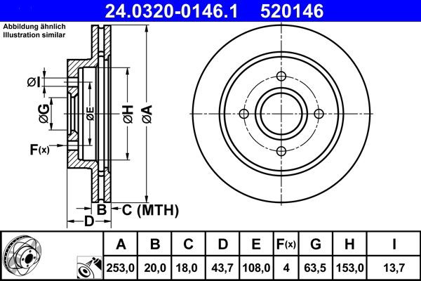 Задні дискові гальма ATE 24032001461 ціна, від 27.67 USD