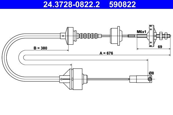 Трос зчеплення AD350180 Adriauto