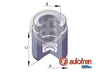 D025125 Autofren Поршень супорта гальмівного, заднього
