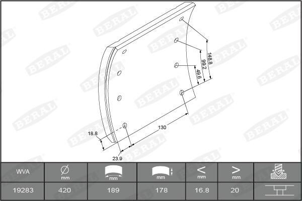 017548 Schmitz Накладка гальмівна задня (TRUCK)