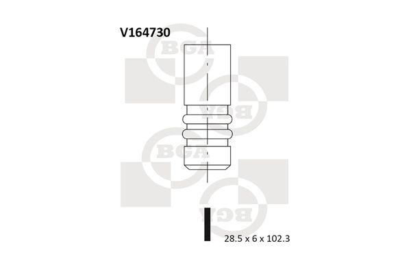 V164730 BGA Клапан впускний