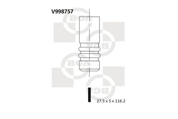 V998757 BGA Клапан випускний