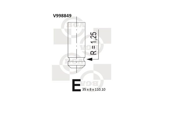 V998849 BGA Клапан впускний