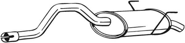 200157 Bosal Глушник, задня частина