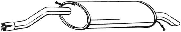 278527 Bosal Глушник, задня частина