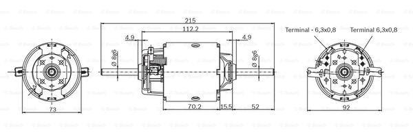 Вентилятора пічки 0130111042 Bosch