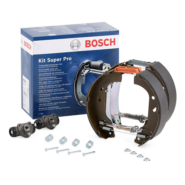 Купити 0204114112 Bosch Колодки гальмівні задні барабанні, в зборі з циліндруми, комплект