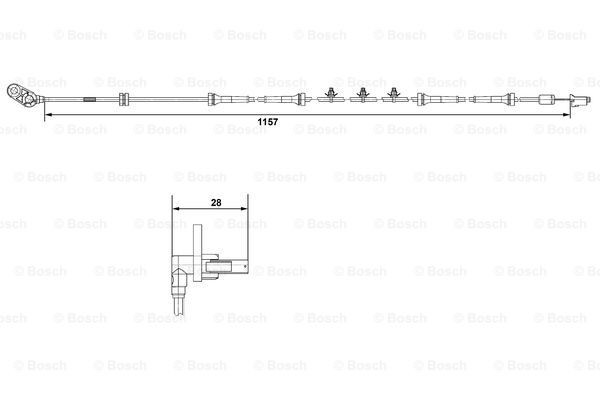 0265007463 Bosch Датчик АБС (ABC) передній, лівий