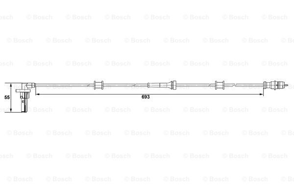 Датчик АБС (ABS) задній, лівий 0265007534 Bosch