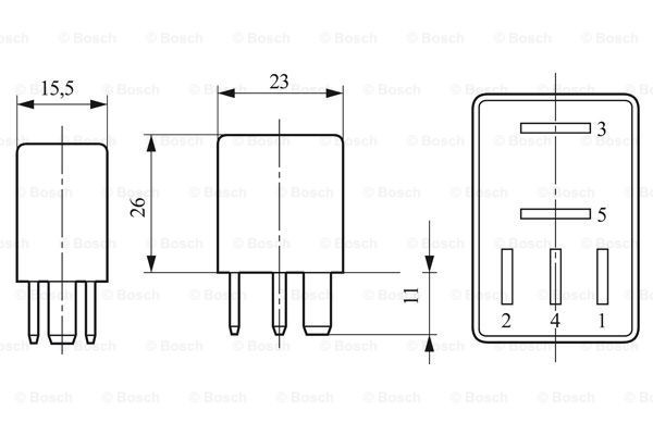 Реле електричне багатофункціональне Bosch 0332201107 ціна, від 4.17 USD