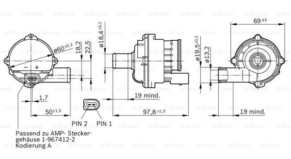 Помпа водяна (насос) охолодження, додатковий електричний 0392023004 Bosch